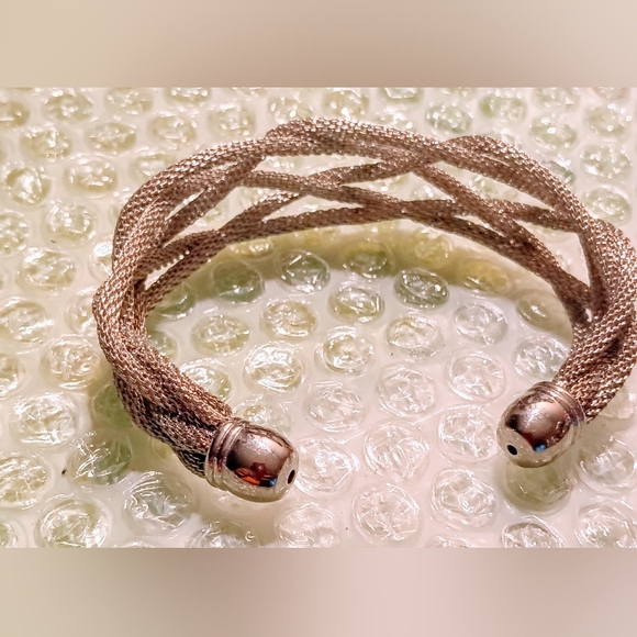 Sterling Silver twine braided Design Style Pattern 7.5 in/ WT 25 .8 Bracelet - Picture 2 of 8
